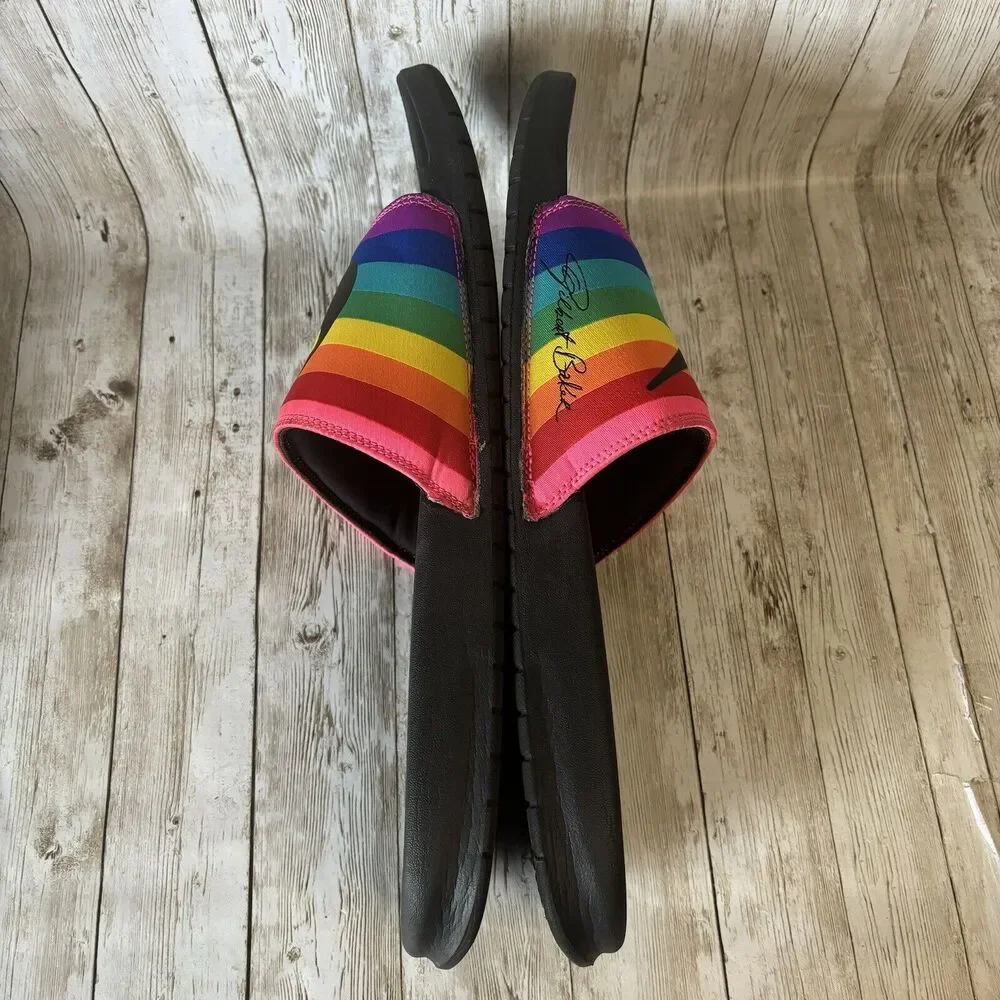 Nike Benassi JDI Rainbow “BETRUE” Slides CD2717-001 Men's Size 15‎ LGBTQ Pride